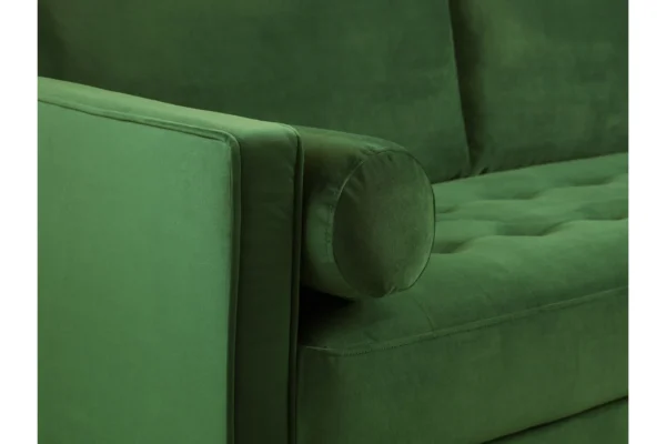 Scott Velvet 2 Seater - Green - Image 3