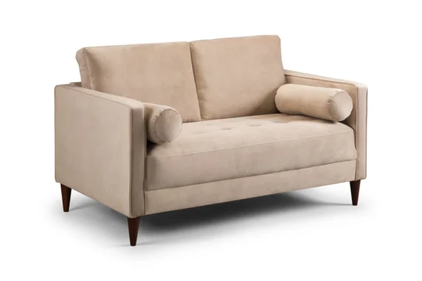 Scott Velvet 2 Seater - Beige