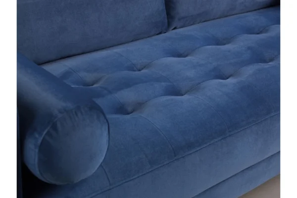Scott Velvet 2 Seater - Blue - Image 5