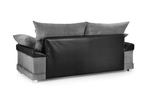 Logan Black/Grey 3 Seater Sofa - Image 2
