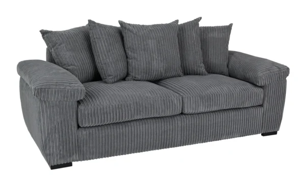 Amalfi Jumbo Cord 3 Seater - Grey