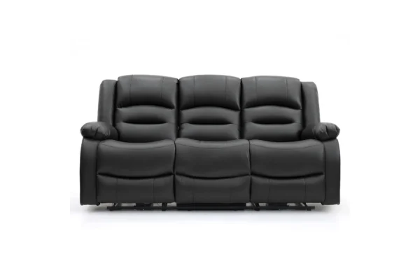 Alva Electric Recliner 3 Seater - Black - Image 3