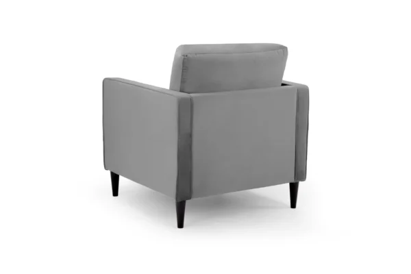 Scott Velvet Armchair - Grey - Image 2