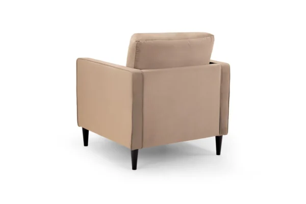 Scott Velvet Armchair - Beige - Image 2