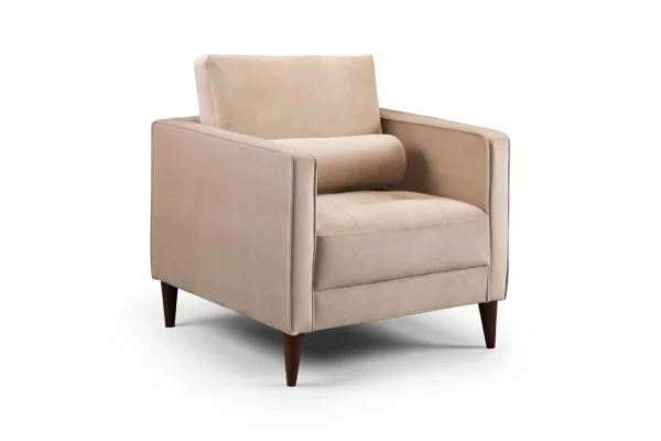 Scott Velvet Armchair - Beige