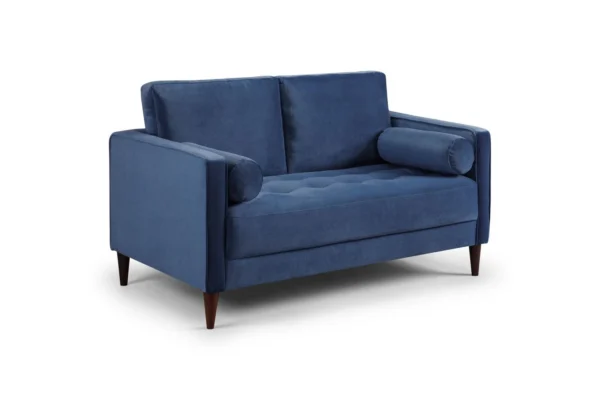 Scott Velvet 2 Seater - Blue