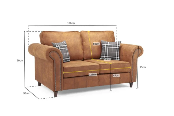 Oakland 2 Seater - Tan - Image 7