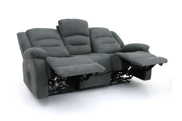 Alva Electric Recliner 3 Seater - Graphite - Image 4