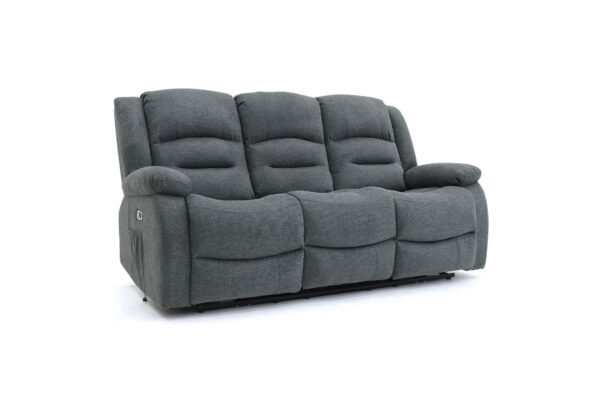 Alva Electric Recliner 3 Seater - Graphite