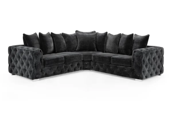 Ankara Slate Black Large Corner Sofa