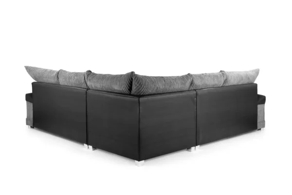 Logan Sofa Black/Grey Large Corner - Image 2