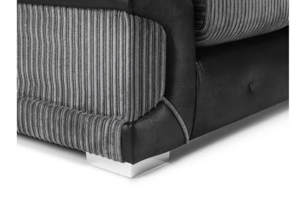 Logan Sofa Black/Grey Large Corner - Image 5