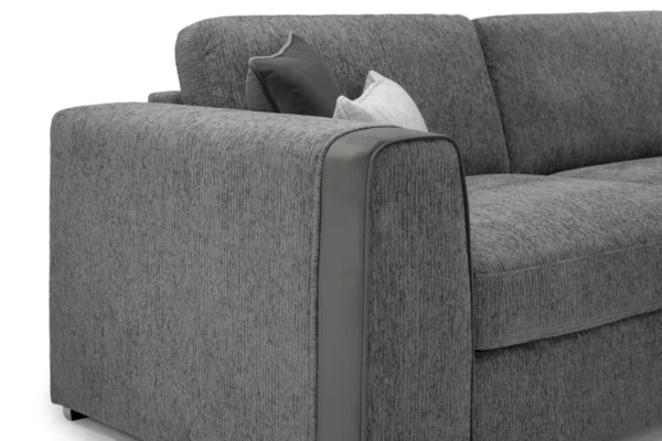 Naples Grey Large Corner Sofa - Image 3