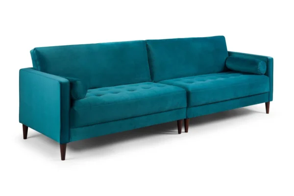 Scott Velvet 4 Seater Sofa - Teal