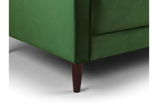 Scott Velvet 2 Seater - Green - Image 5