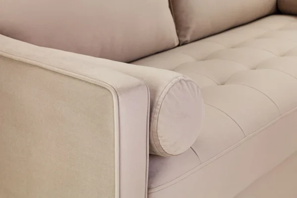 Scott Velvet Armchair - Beige - Image 3