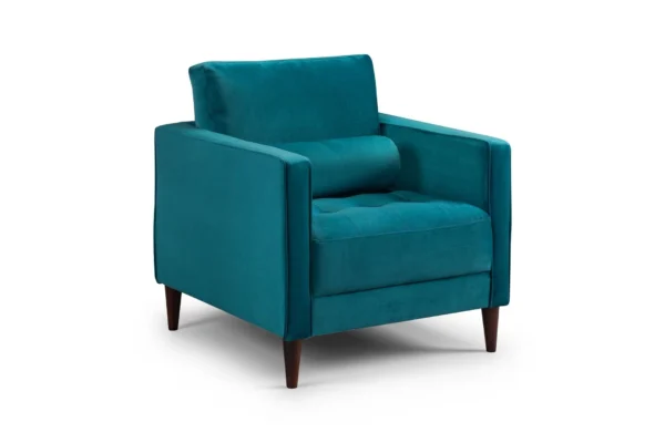 Scott Velvet Armchair - Teal