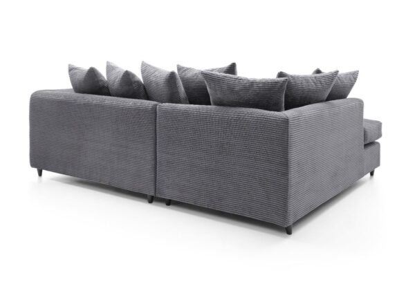 Jumbo Cord Left Hand Corner Sofa - Grey - Image 2