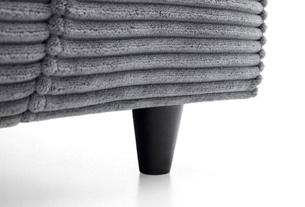 Jumbo Cord Left Hand Corner Sofa - Grey - Image 10