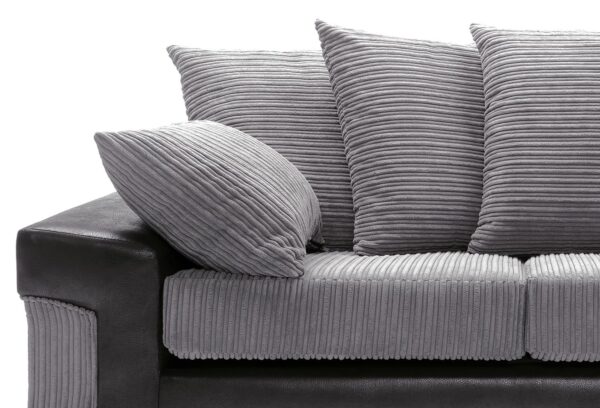 Dino 3 Seater Sofa - Black - Image 6