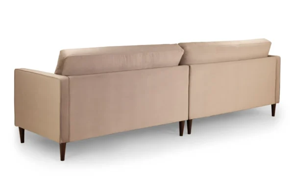 Scott Velvet 4 Seater Sofa - Beige - Image 2