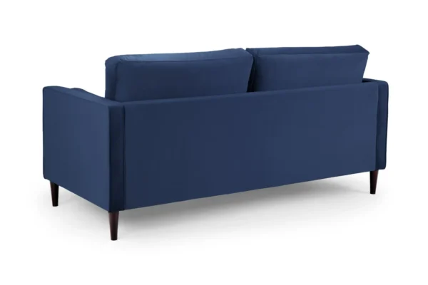 Scott Velvet 3 Seater - Blue - Image 2