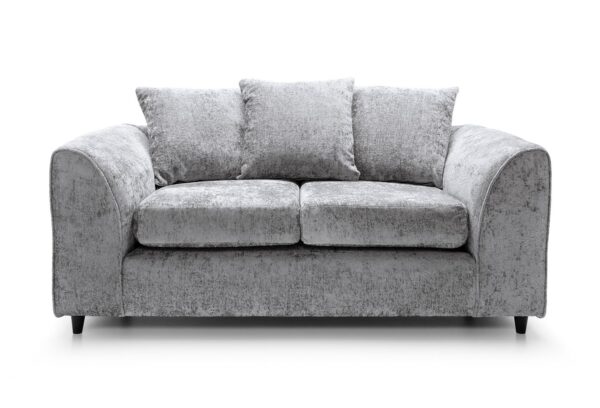 Dylan Crushed Velvet 2 Seater - Light Grey - Image 3