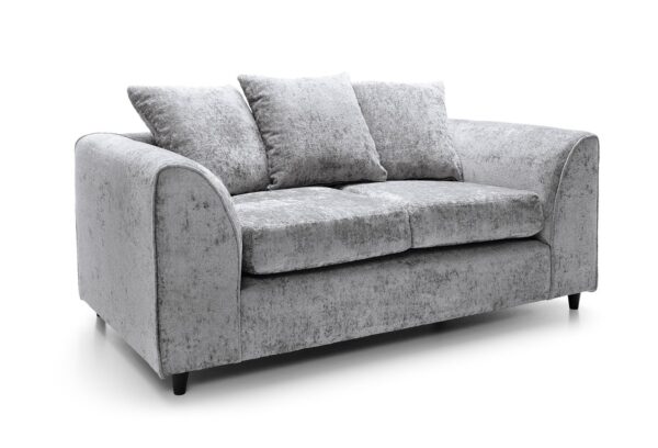 Dylan Crushed Velvet 2 Seater - Light Grey