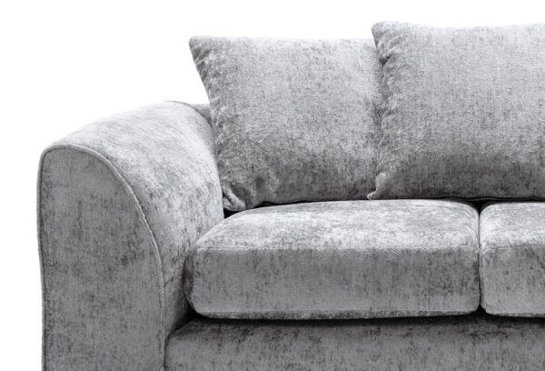Dylan Crushed Velvet 2 Seater - Light Grey - Image 6