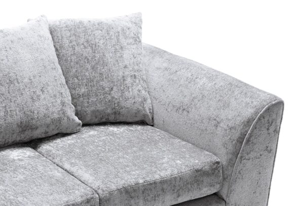 Dylan Crushed Velvet 2 Seater - Light Grey - Image 7