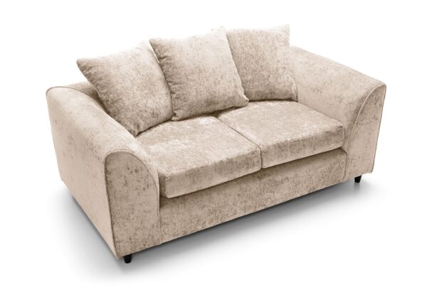 Dylan Crushed Velvet 2 Seater - Cream - Image 4