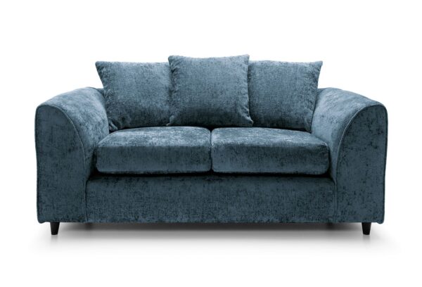 Dylan Crushed Velvet 2 Seater - Dark Blue - Image 3