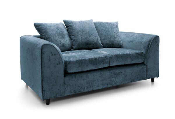 Dylan Crushed Velvet 2 Seater - Dark Blue