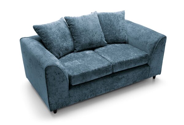 Dylan Crushed Velvet 2 Seater - Dark Blue - Image 5