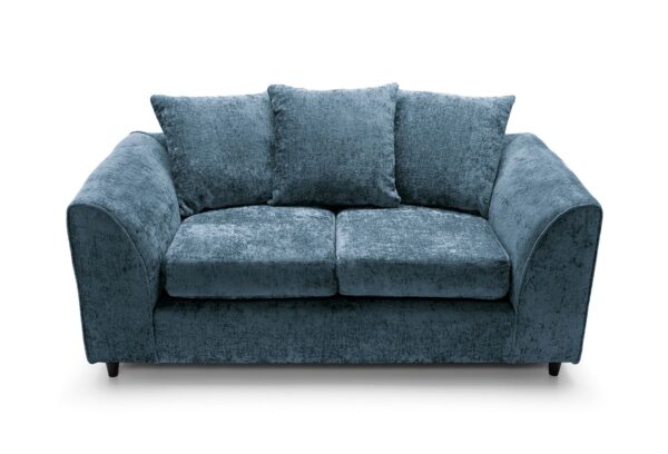 Dylan Crushed Velvet 2 Seater - Dark Blue - Image 4