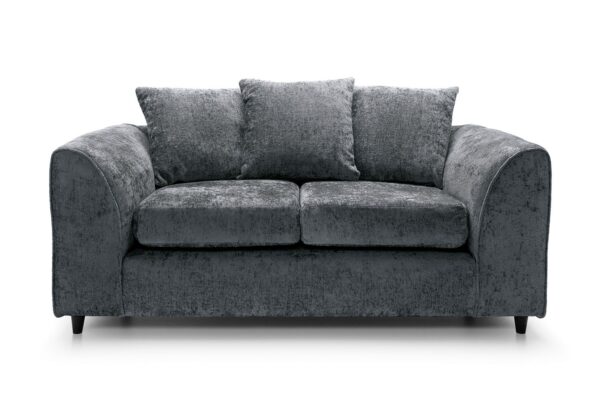Dylan Crushed Velvet 2 Seater - Dark Grey - Image 3