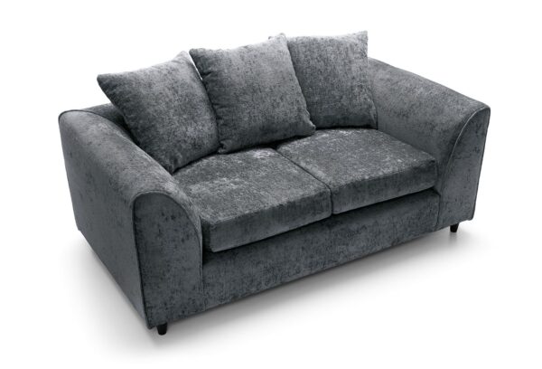 Dylan Crushed Velvet 2 Seater - Dark Grey - Image 5