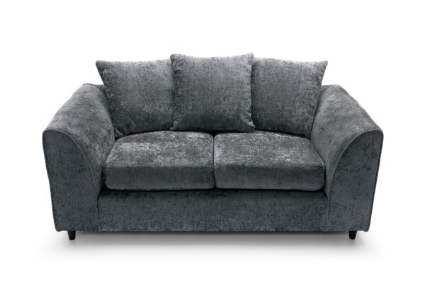 Dylan Crushed Velvet 2 Seater - Dark Grey - Image 4