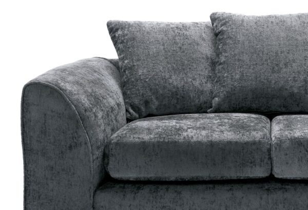 Dylan Crushed Velvet 2 Seater - Dark Grey - Image 6