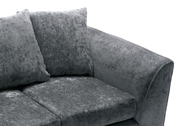 Dylan Crushed Velvet 2 Seater - Dark Grey - Image 7