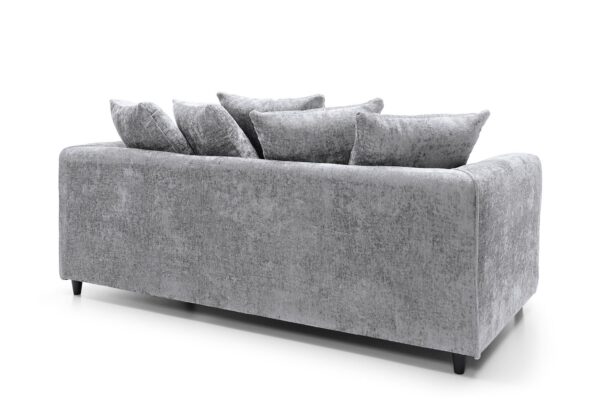 Dylan Crushed Velvet 3 Seater - Light Grey - Image 2