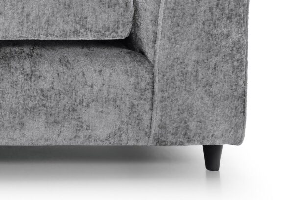 Dylan Crushed Velvet 3 Seater - Light Grey - Image 8