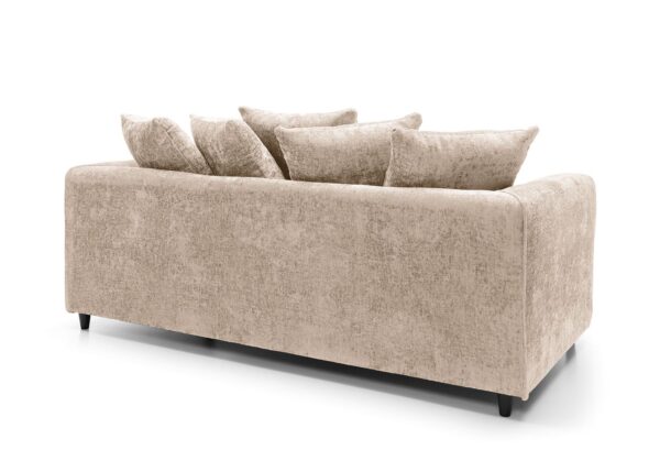 Dylan Crushed Velvet 3 Seater - Cream - Image 2