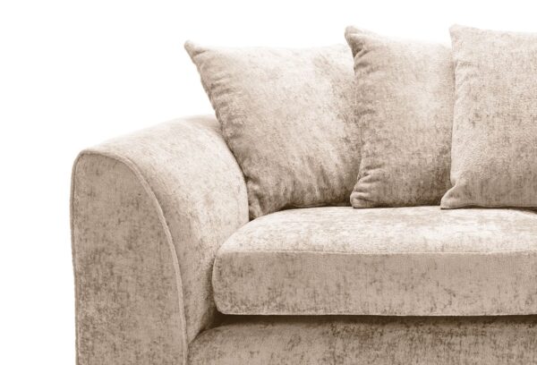 Dylan Crushed Velvet 4 Seater - Cream - Image 2