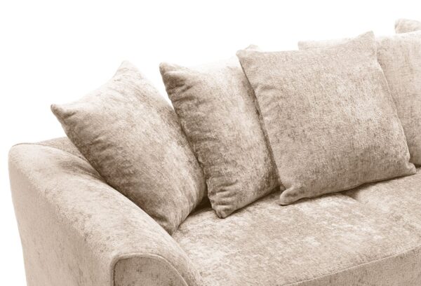 Dylan Crushed Velvet 3 Seater - Cream - Image 7