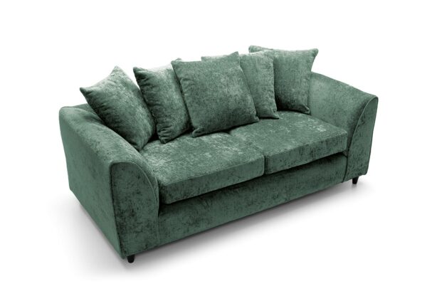 Dylan Crushed Velvet 3 Seater - Green - Image 4