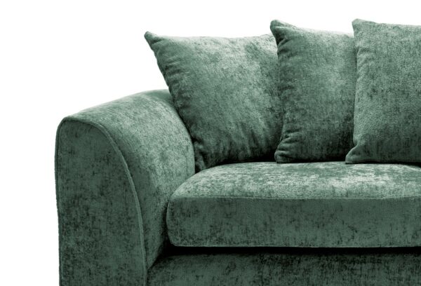Dylan Crushed Velvet 3 Seater - Green - Image 6