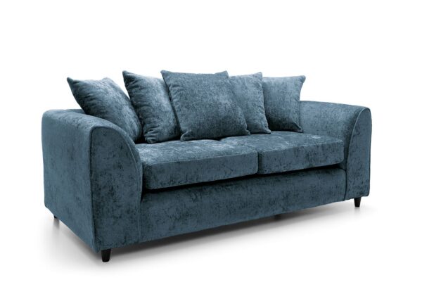 Dylan Crushed Velvet 3 Seater - Dark Blue