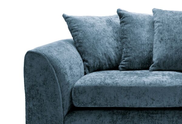Dylan Crushed Velvet 4 Seater - Dark Blue - Image 2