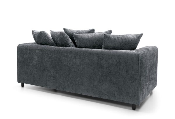 Dylan Crushed Velvet 3 Seater - Dark Grey - Image 2